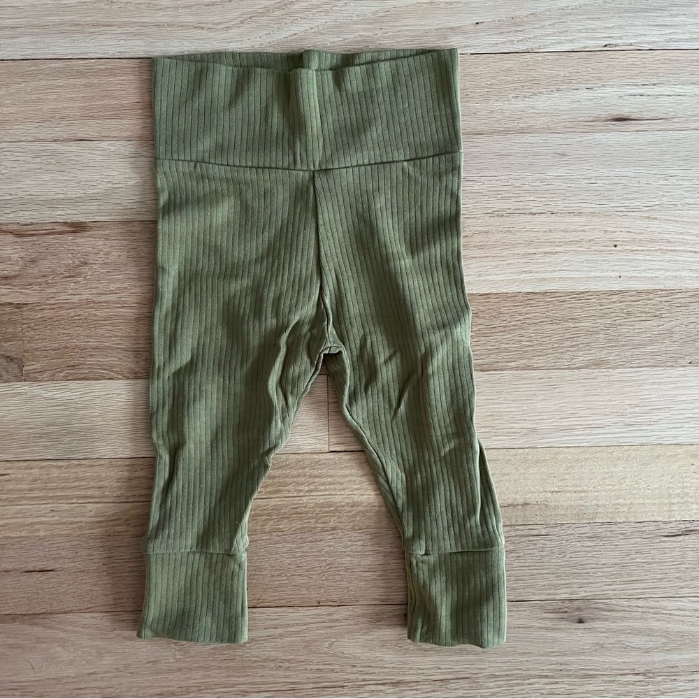 NWOT Colored Organics Ribbed Fold Over Waist Pant